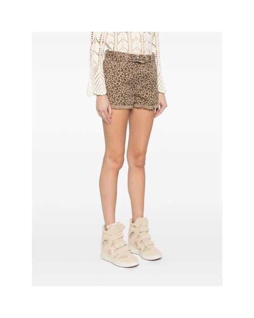Twinset Brown Denim Shorts