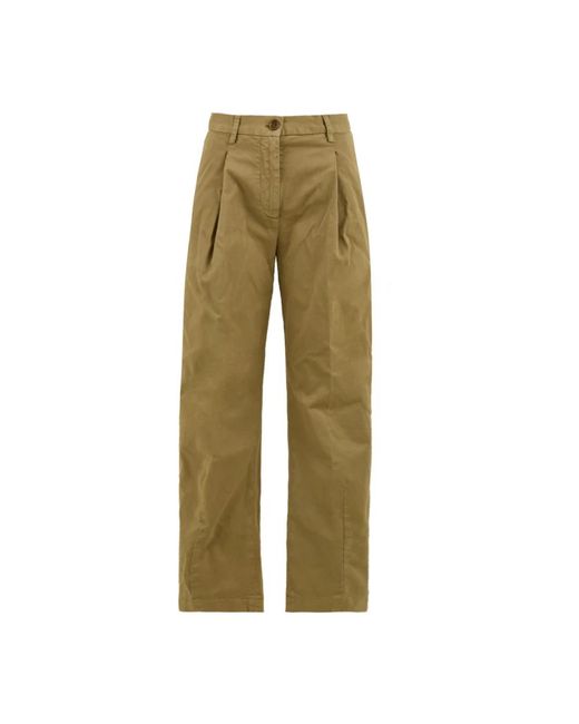 Aspesi Green Straight Trousers