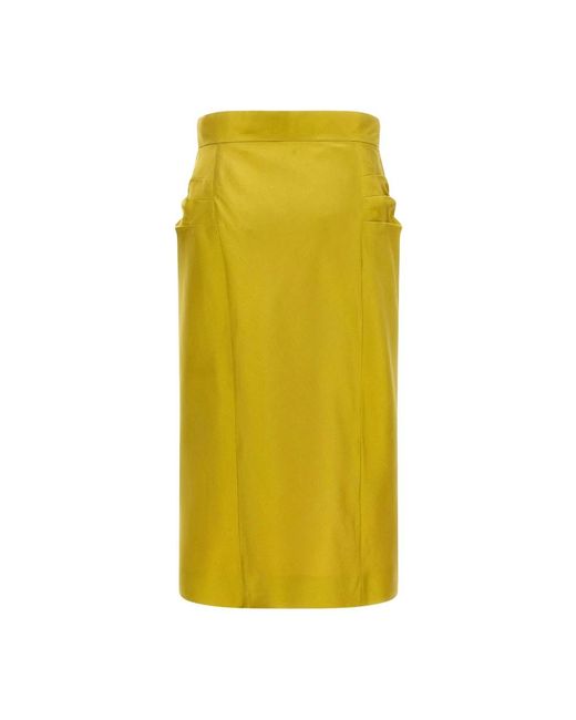 Valentino Yellow Midi Skirts