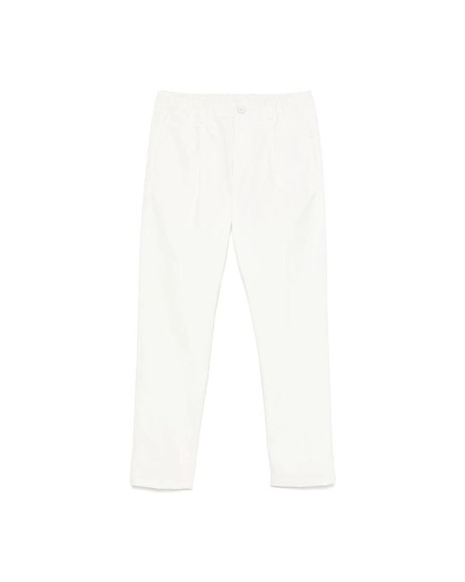 Herno White Slim-Fit Trousers for men