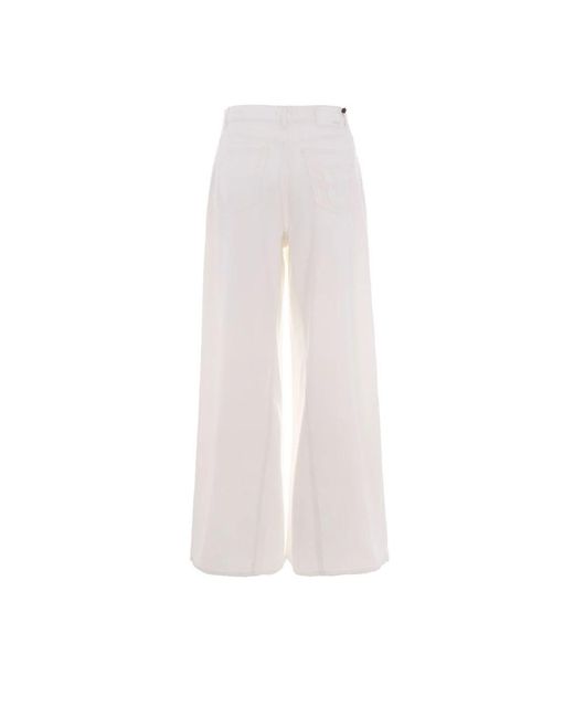 Pinko White Wide Trousers