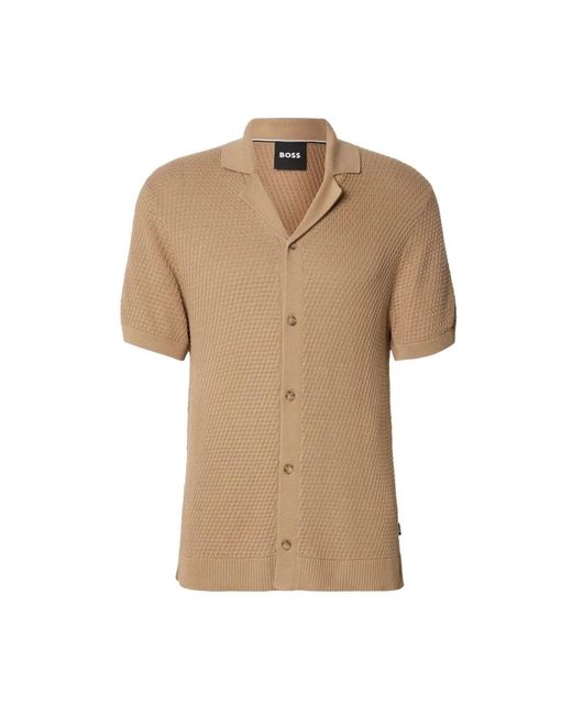 HUGO Natural Short Sleeve Shirts for men