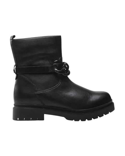Caprice Black Ankle Boots