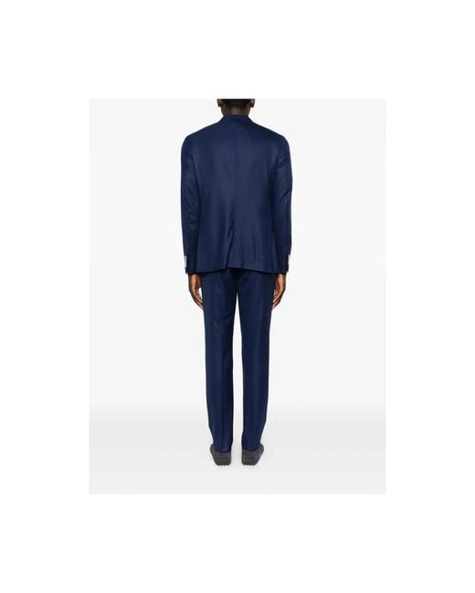 Isaia Blue Single Breasted Suits for men