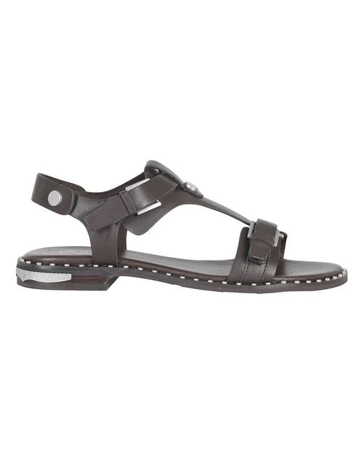 Ash Brown Flat Sandals