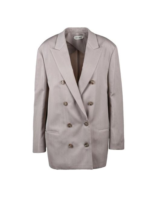 Alberta Ferretti Dubbele Jas in het Gray