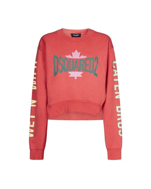 DSquared² Red Stylisches switshirt für mode-enthusiasten