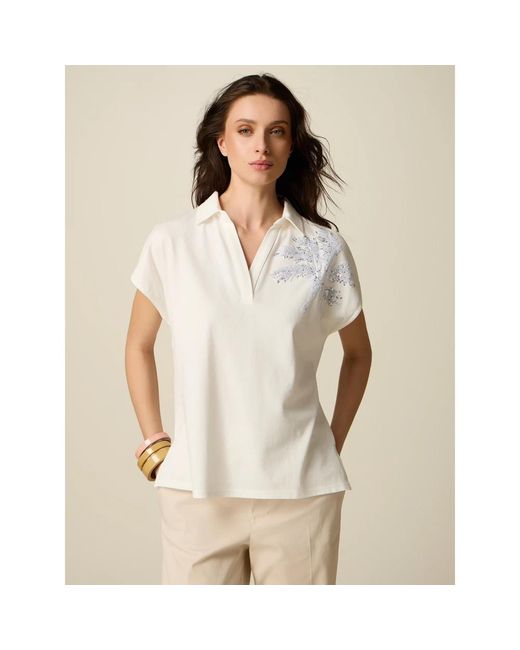 Blouses Oltre de color White