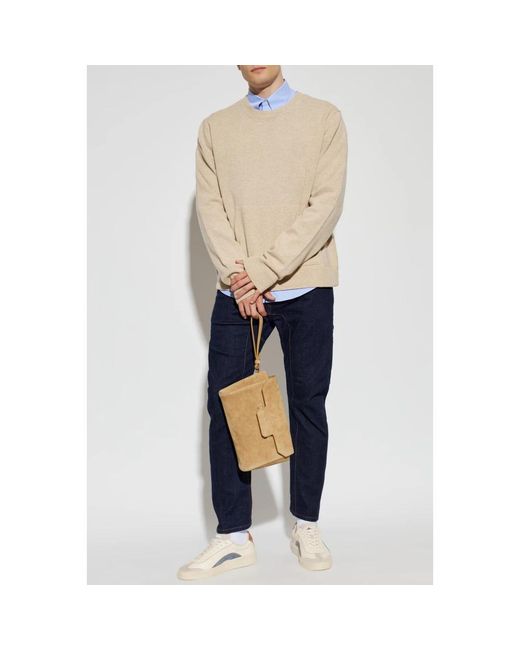 DSquared² Wollpullover Mit Tasche in Natural für Herren