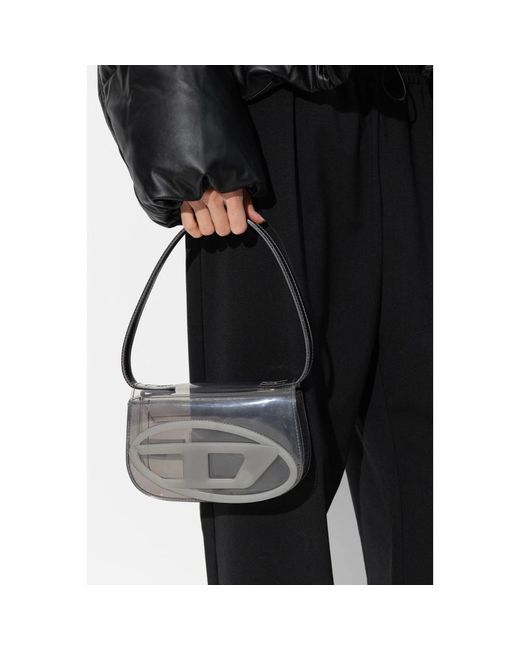 DIESEL Gray Shoulder Bags