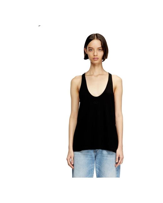DIESEL Black Sleeveless Tops