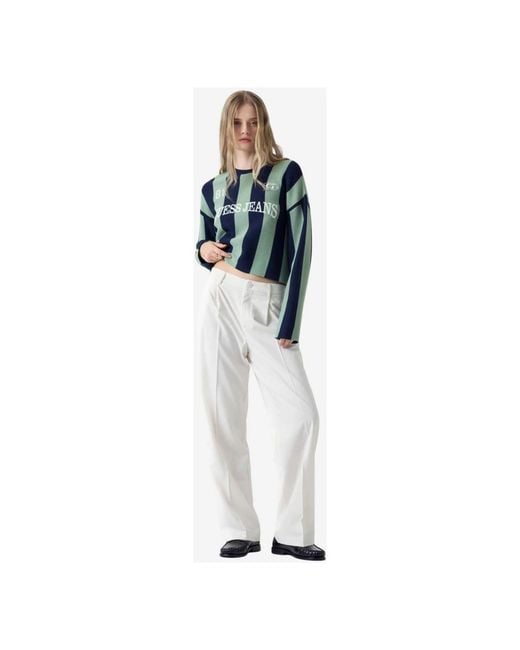 Guess White Wide Trousers