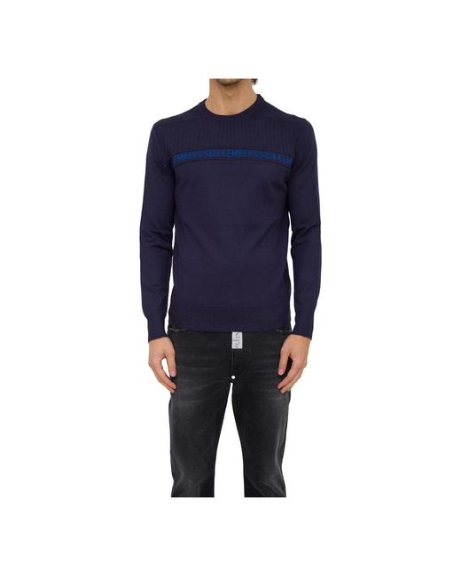 Bikkembergs Blauer pullover in Blue für Herren