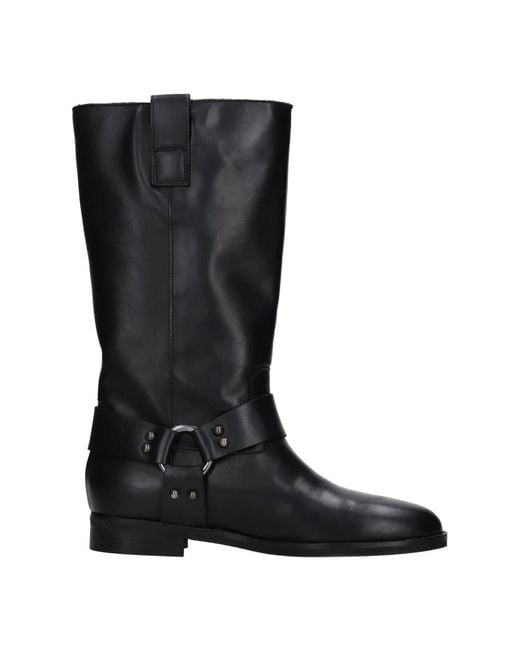GISÉL MOIRÉ Black High Boots