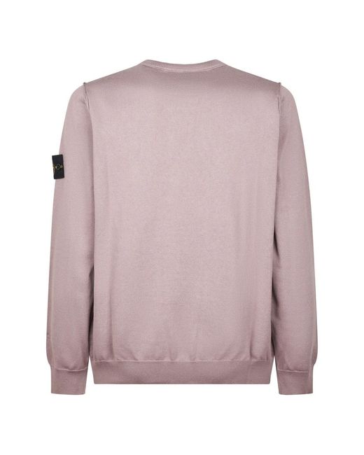 Stone Island Purple Round-Neck Knitwear for men