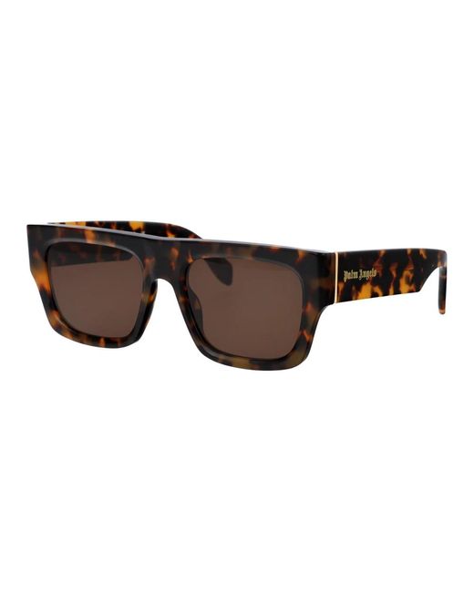 Palm Angels Brown Stylische pixley sonnenbrille für den sommer