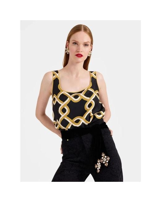 LaDoubleJ Black Sleeveless Tops