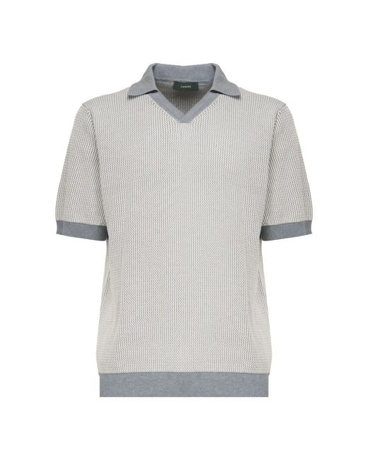 Zanone Graue Baumwoll-T-Shirts Und Polos in Gray für Herren