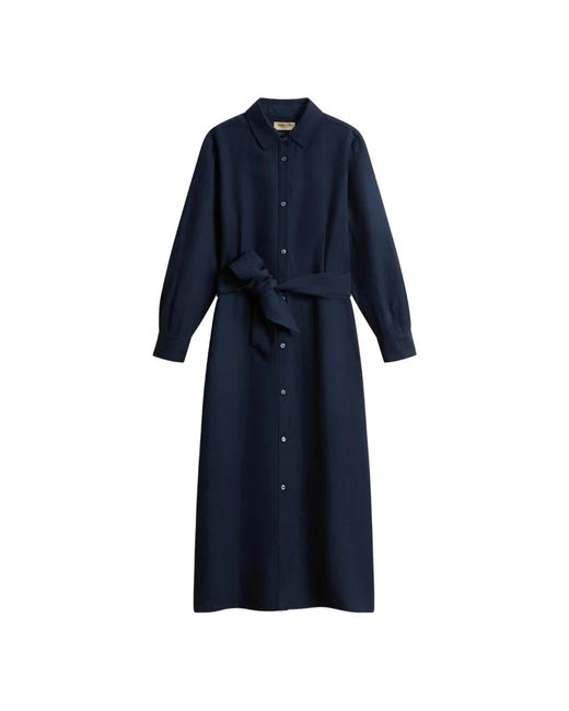 Woolrich Blue Shirt Dresses