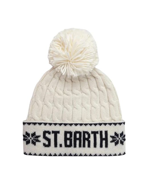 Mc2 Saint Barth Wool Blend Hat in het White voor heren