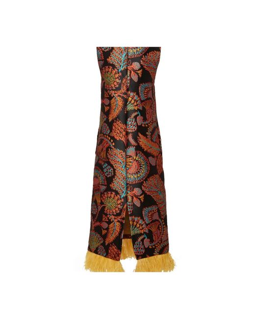 LaDoubleJ Kleedjes ,Veelkleurig ,Polyester Sicomore Column Dress in het Brown