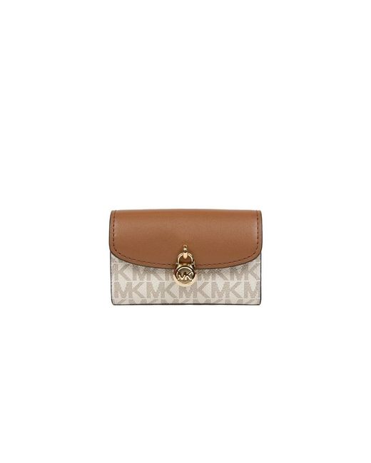 Michael Kors Brown Lyra Extra-Kleine Tri-Fold Geldbörse