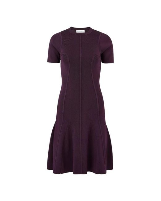Nina Ricci Purple Peplum kleid in tubular
