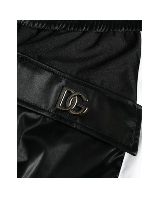 Dolce & Gabbana Schwarze nylon cargo jogger sweatpants in Black für Herren