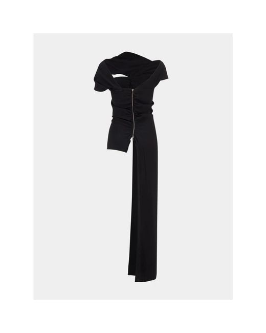 Colville Black Elegantes Schwarzes Drapiertes Top