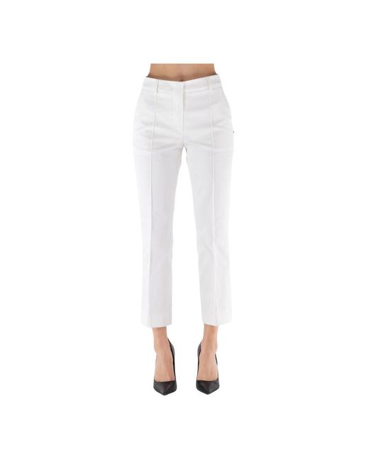 Sportmax White Cropped Trousers