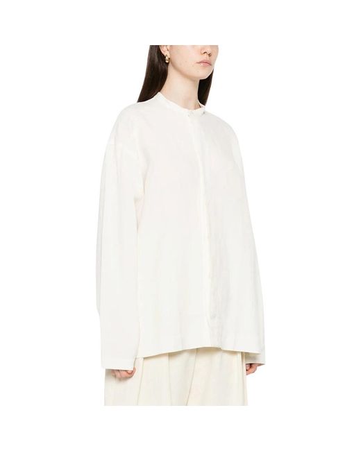 Studio Nicholson Overhemden ,Wit ,Snm-1426 Karst Shirt in het White