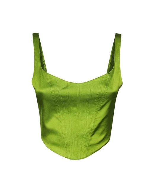 Ermanno Scervino Green Sleeveless Tops