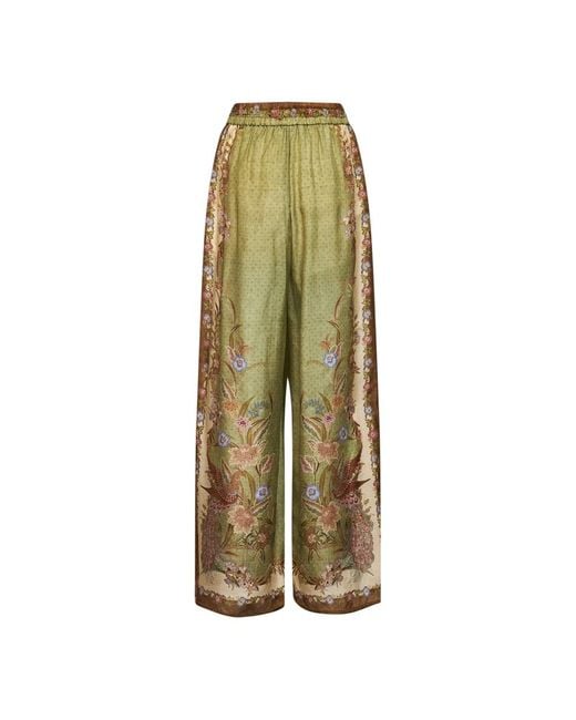 Zimmermann Green Wide Trousers