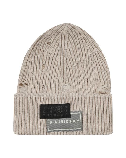 Beanies di MM6 by Maison Martin Margiela in Natural da Uomo