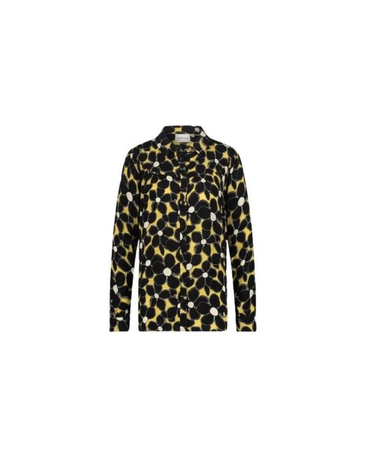 FABIENNE CHAPOT Overhemden ,Zwart ,Gebloemde Jacquard Blouse in het Black