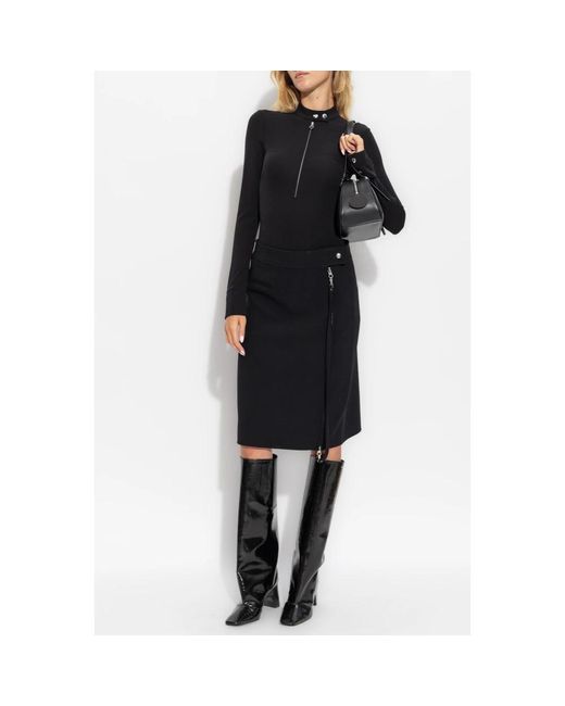 Courreges Rokken ,Zwart ,Wol Wollen Rok in het Black