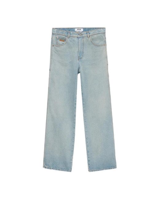 MSGM Jeans ,Blauw ,Wide Jeans in het Blue voor heren