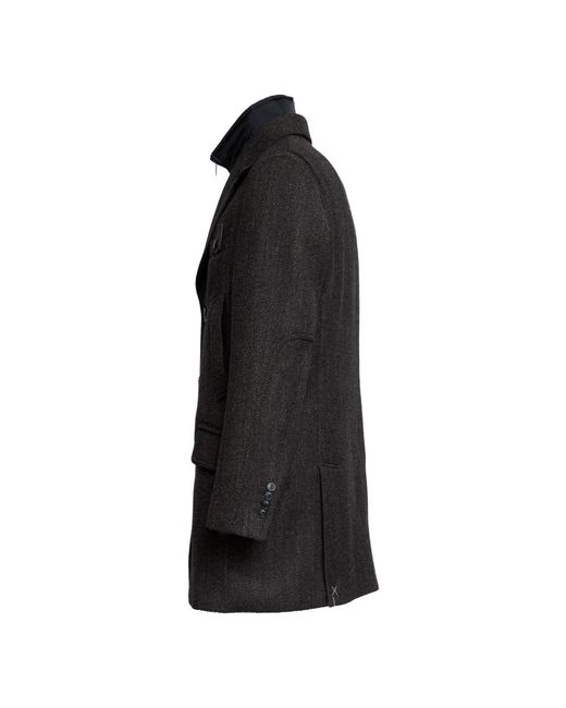 Fay Single-Breasted Coats in het Black voor heren