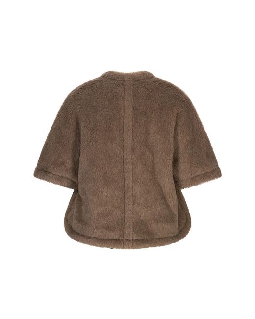 Max Mara Brown Faux Fur & Shearling Jackets