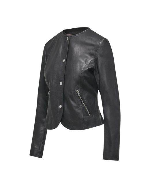 Leather Jackets Bomboogie de color Black