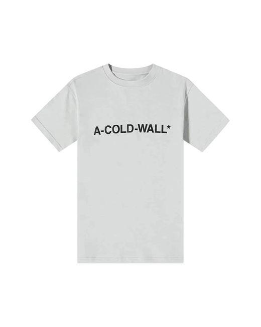 Magliette con logo essential grigio chiaro di A_COLD_WALL* in White da Uomo