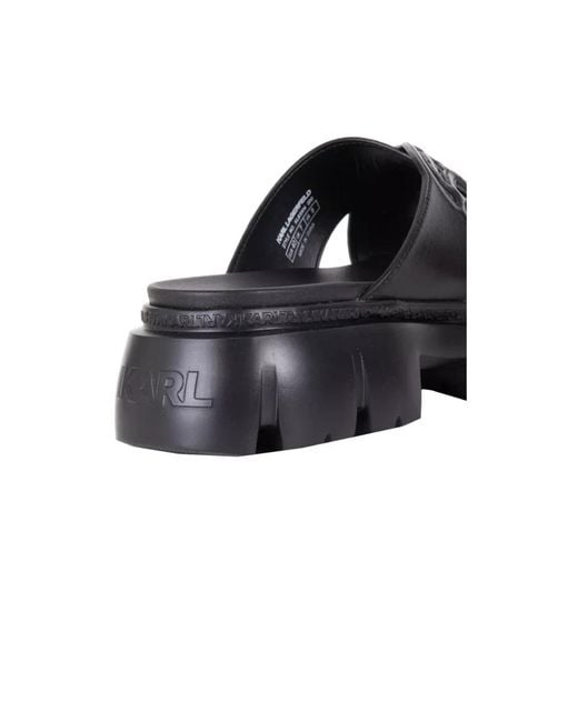Karl Lagerfeld Black Schwarze slide-sandalen