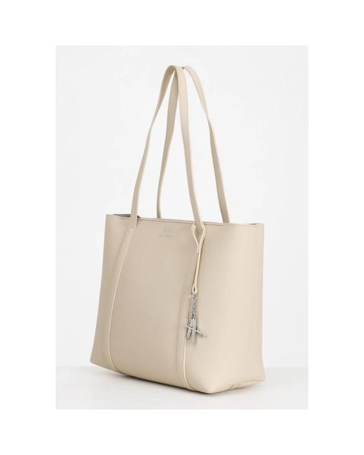 ARMANI EXCHANGE Natural Shopper Tasche Mit Abnehmbarem Anhänger