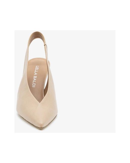 Lella Baldi White Pointed Slingback