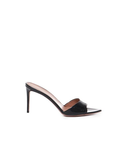 Giuliano Galiano Black Heeled Mules