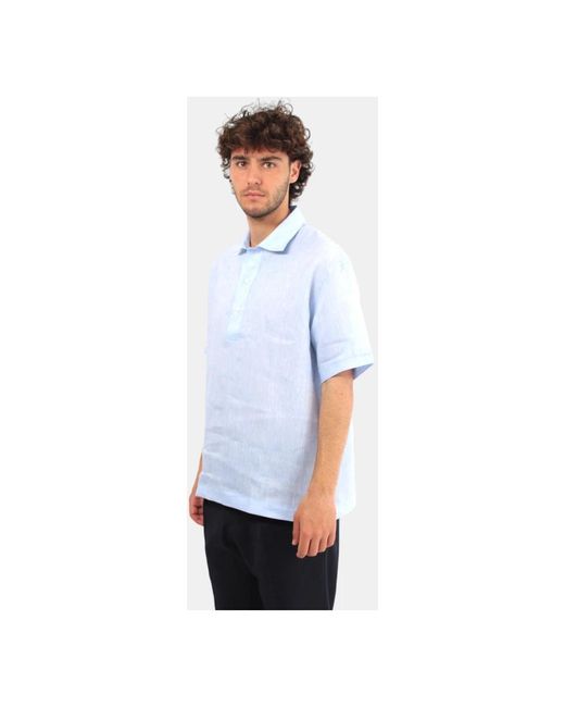Paolo Pecora Leinenhemd mit französischem kragen in White für Herren