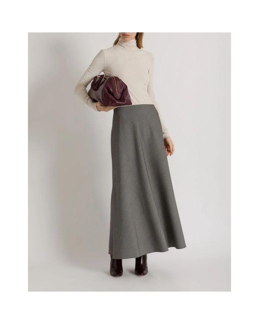 Alberta Ferretti Gray Maxi Skirts