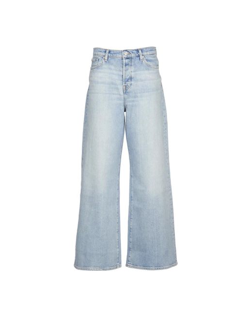 Wide jeans 7 For All Mankind en coloris Bleu | Lyst