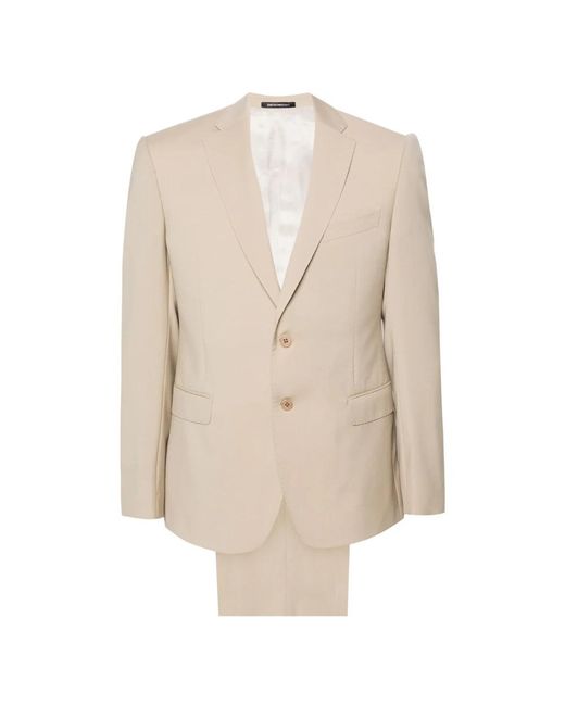 Emporio Armani Natural Single Breasted Suits for men