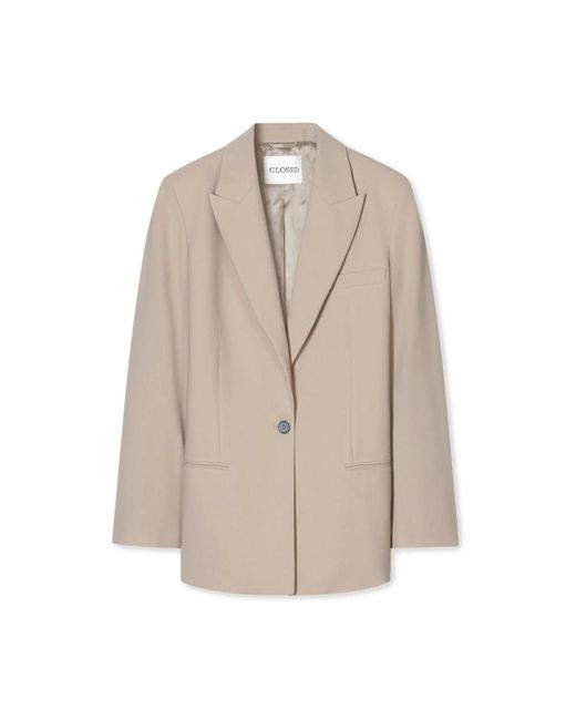Closed Contemporary Blazer in het Brown